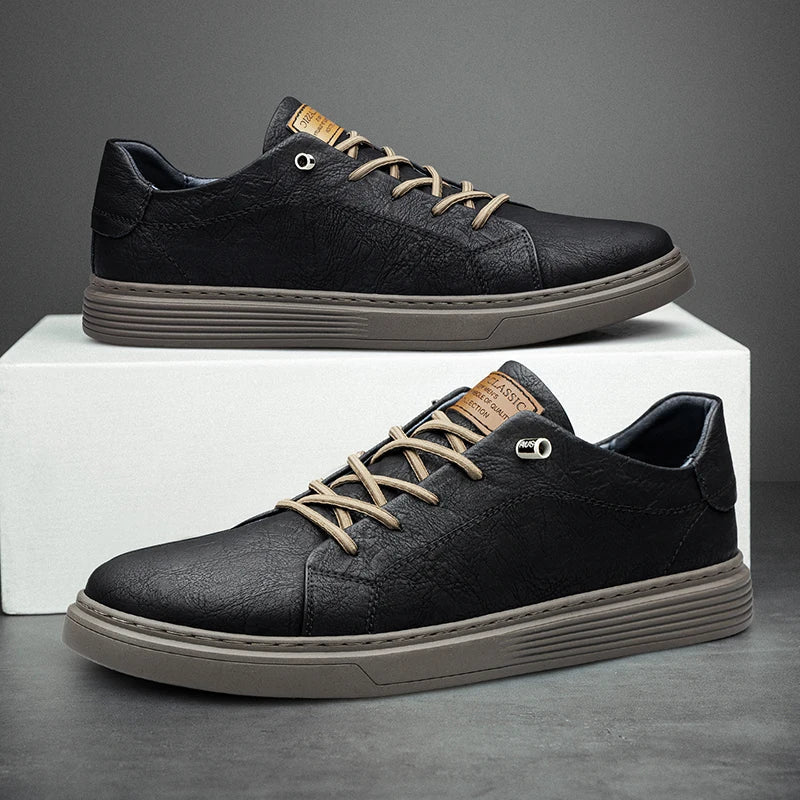 Comfortable Oxford Leather Sneakers for Men - Ethan