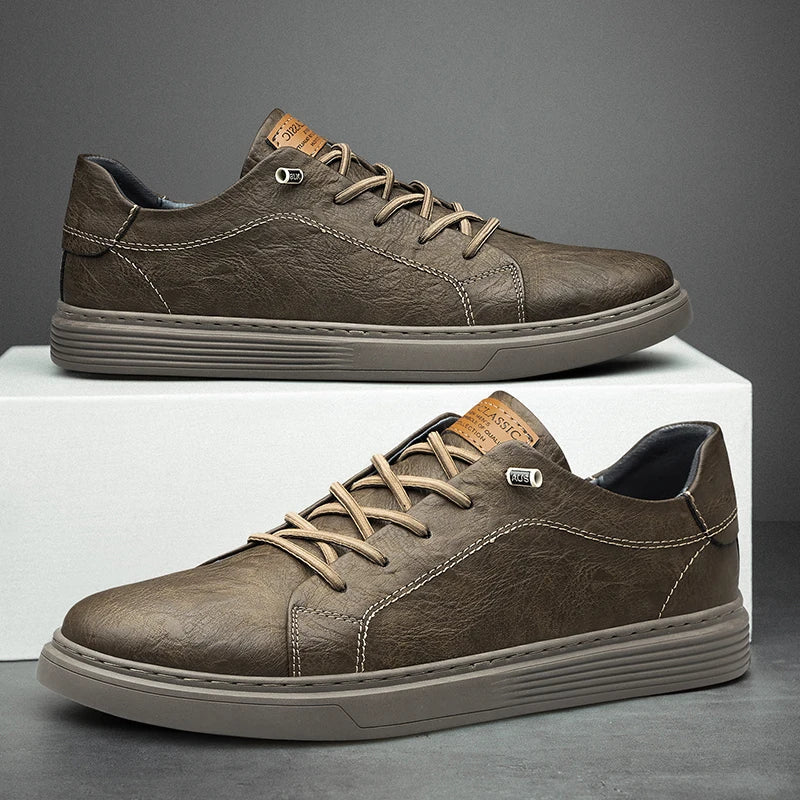 Comfortable Oxford Leather Sneakers for Men - Ethan