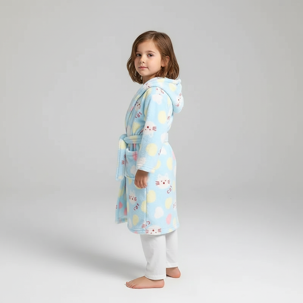 Plüschiger Kindermorgenmantel - CozyWrap