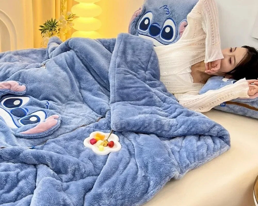 Luxury Cartoon Blanket and Pillow Set – Nomi