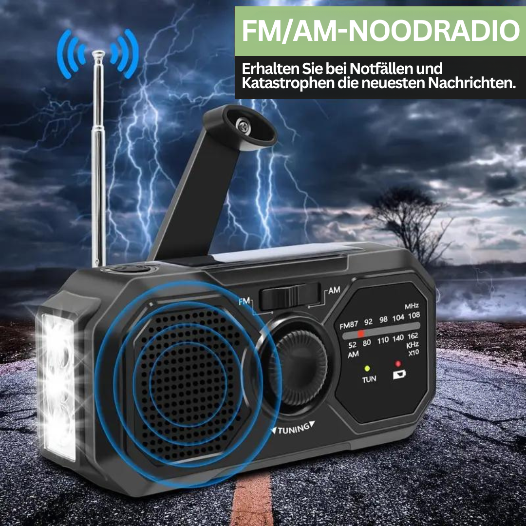 Aufziehbares Notfallradio – RescueBeam
