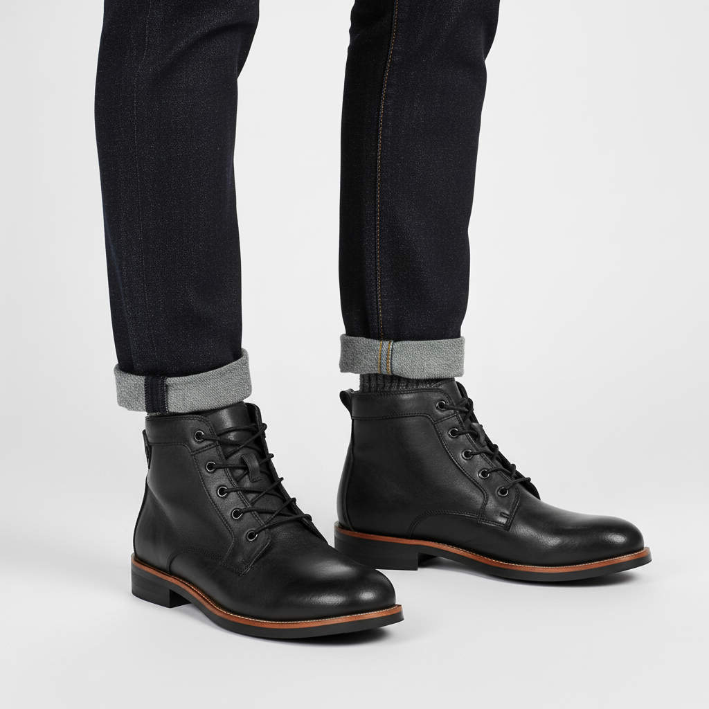 Retro Knöchelhohe Lederstiefel - Timothy