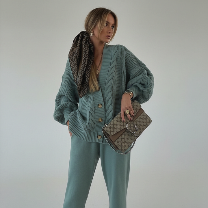 Rippenstrick Cardigan Mit Knopfleiste - Naomi