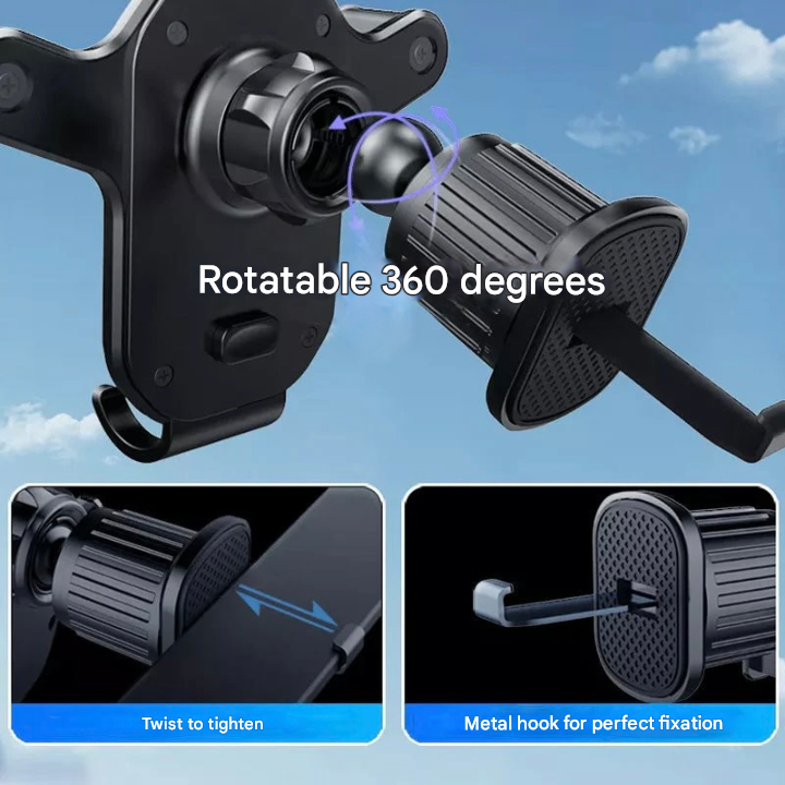 Universell biltelefonholder med ventilasjonskrok – Griponix