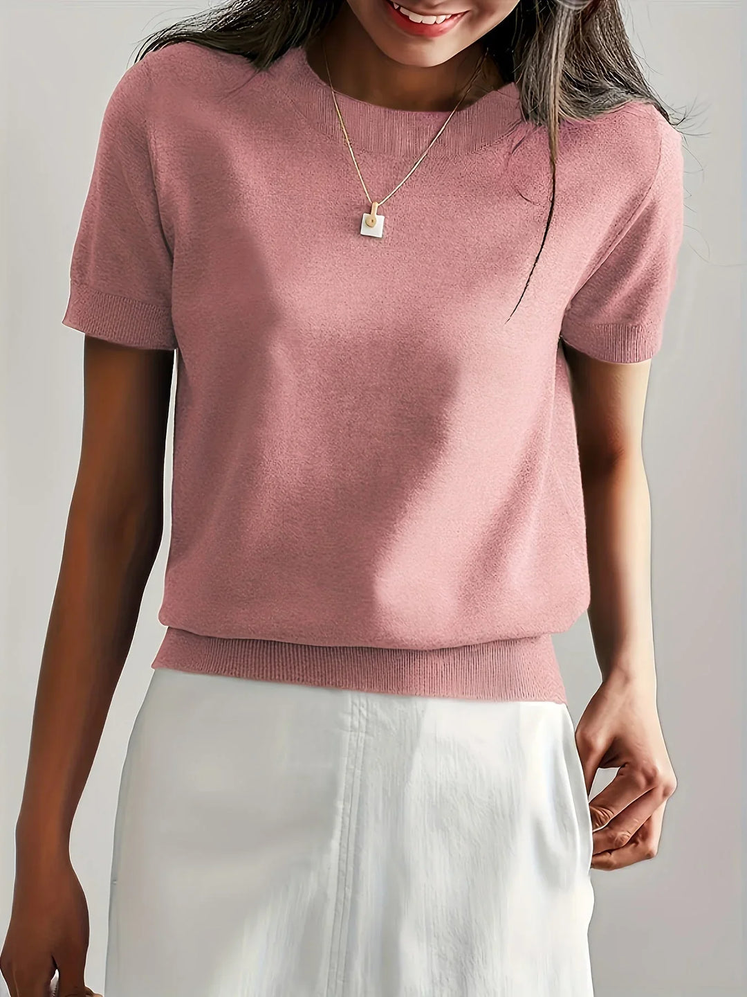 Jersey de primavera de manga corta para mujer – Mila
