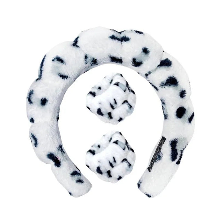 Plüsch Spa Kopfband & Handgelenkband Set - Fluffiea