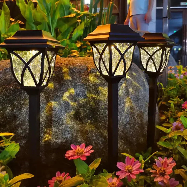 Solar garden lighting with natural charm - LunaGlow