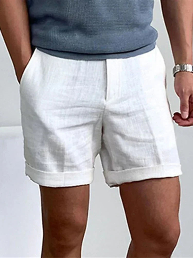 Light men's summer linen shorts with relaxed fit – Jorin