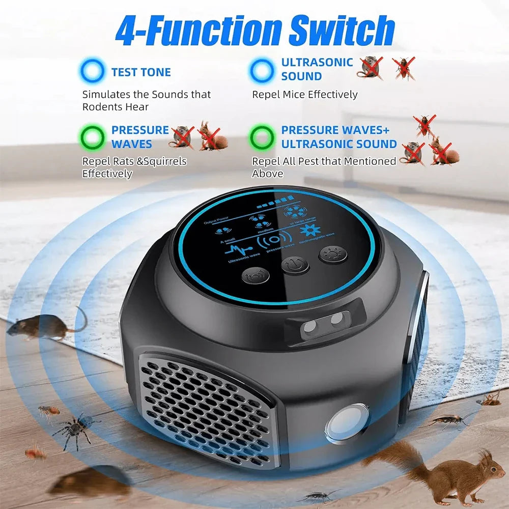 Repelente ultrasónico de ratas para enchufe – PestShield (1+1 GRATIS)