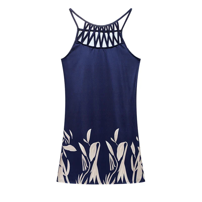 Túnica de verano moderna con estampado étnico y tirantes finos – Kiara