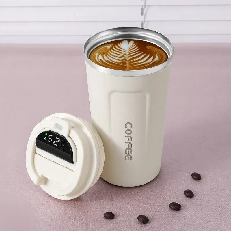 Stainless Steel Thermos Mug with Intelligent Temperature Display – TempMate