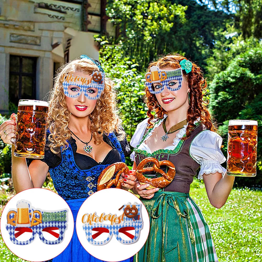 Party glasses set in Oktoberfest design (12-piece) - 1+1 free – Fun Glasses Oktoberfest 2026