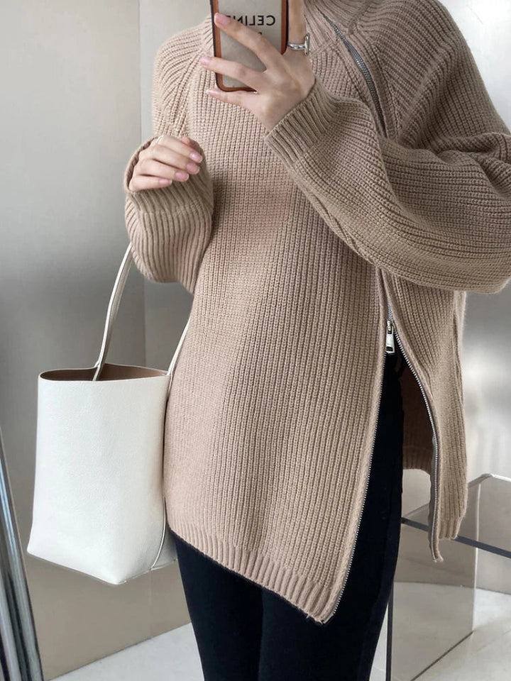 Women's Pullover Vest with Zipper - Clara