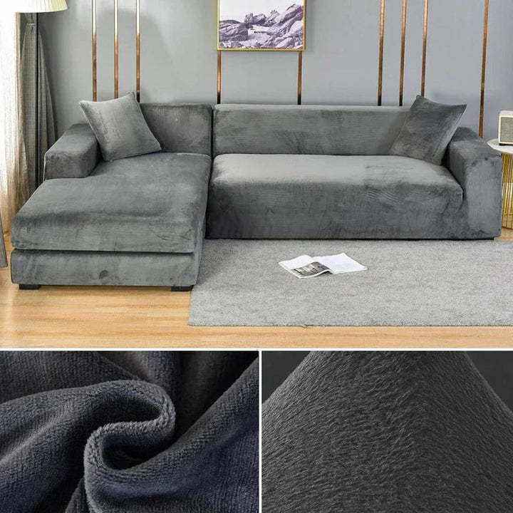 Stretch Velours Sofabezug mit luxuriöser Verarbeitung – Sofina