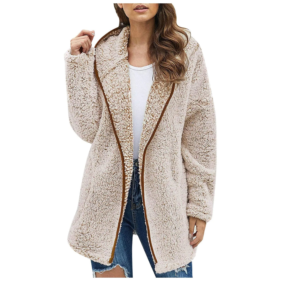 Trendy Long Fleece Women's Jacket - Luna