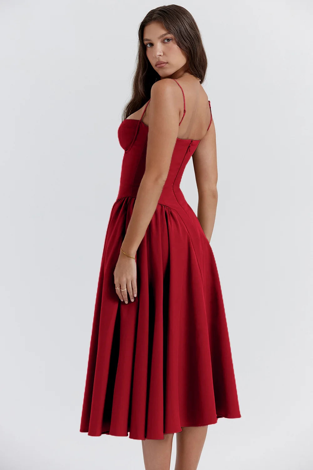 Summer dress with sweetheart neckline – Elvira