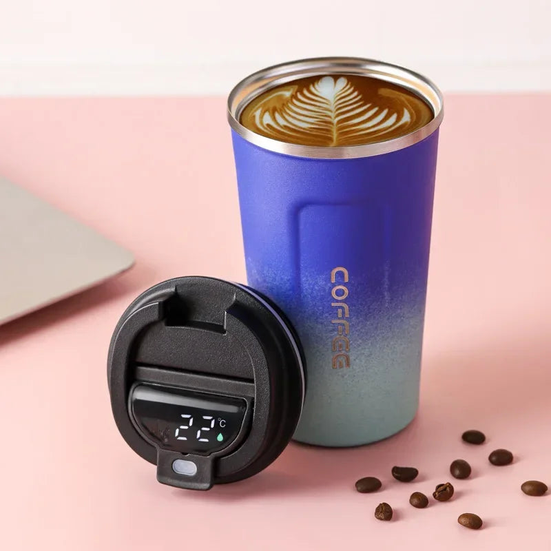 Stainless Steel Thermos Mug with Intelligent Temperature Display – TempMate