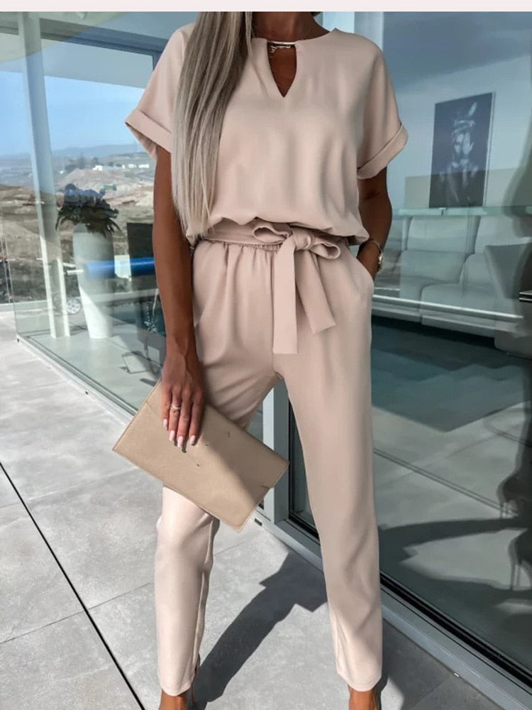 Overall with short sleeves and belt - Eliana