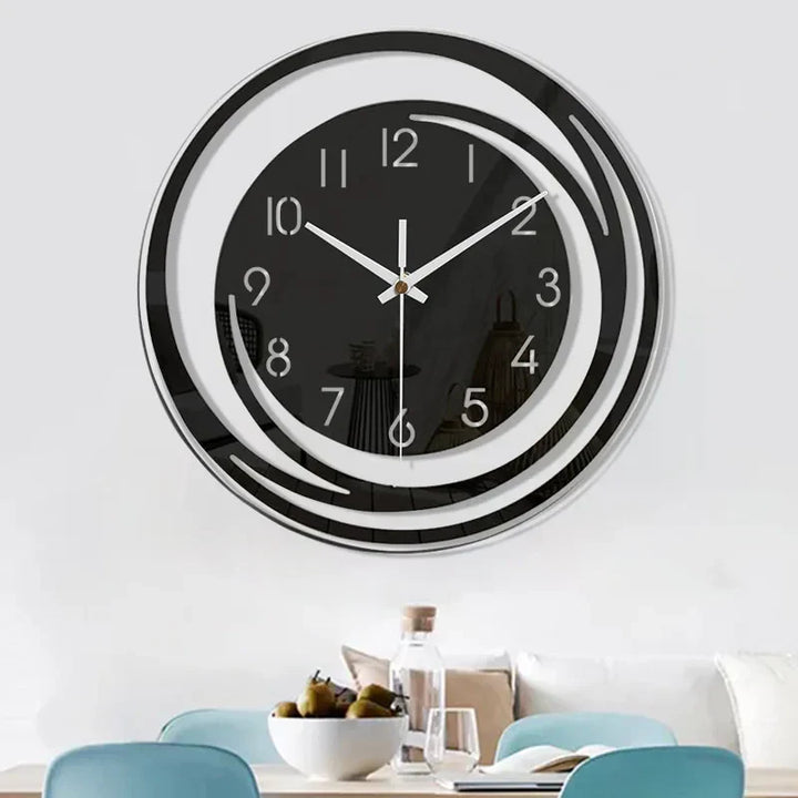 Modern Black Acrylic Wall Clock - ScandiTime
