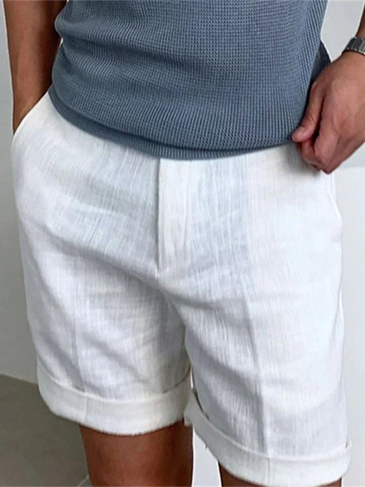 Light men's summer linen shorts with relaxed fit – Jorin