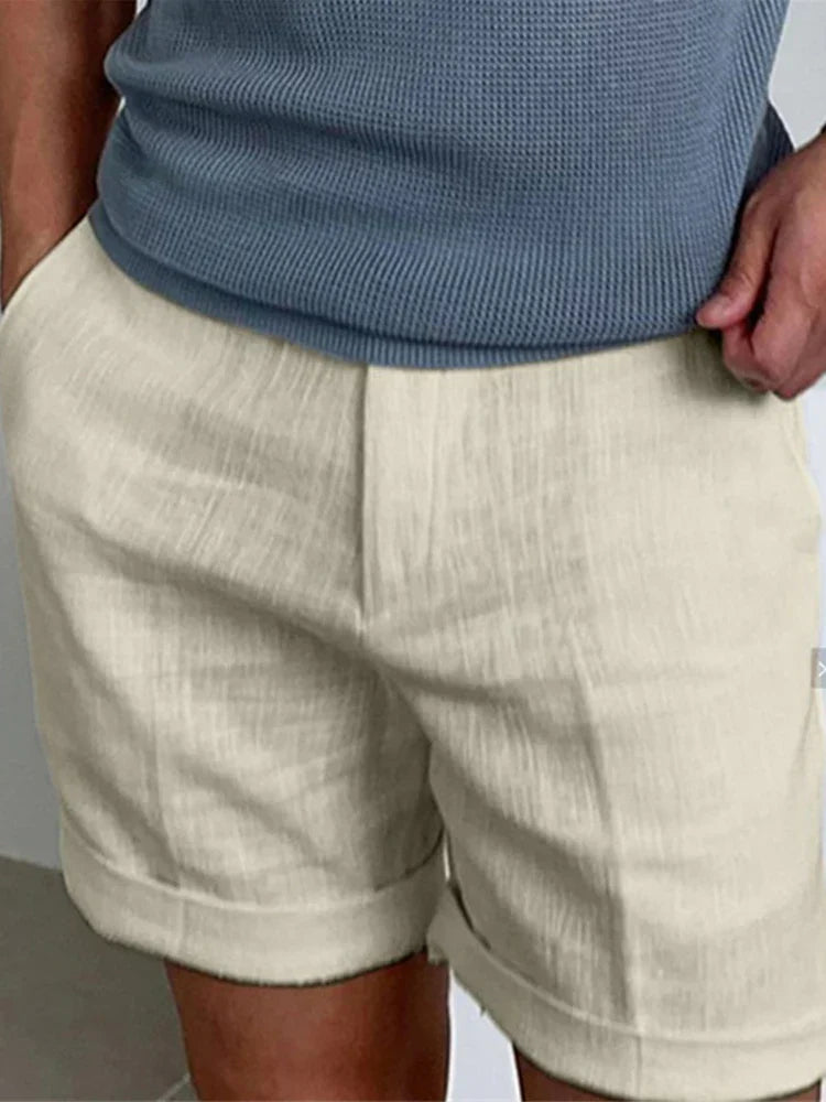 Light men's summer linen shorts with relaxed fit – Jorin