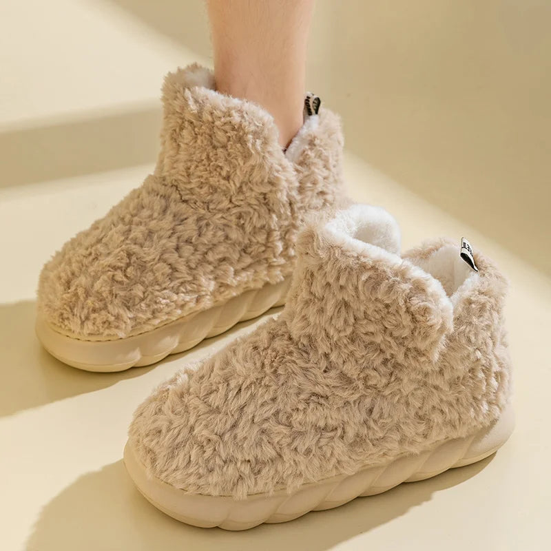 Varme dames hjemmesko i bomuld og plysdyr – CozySteps