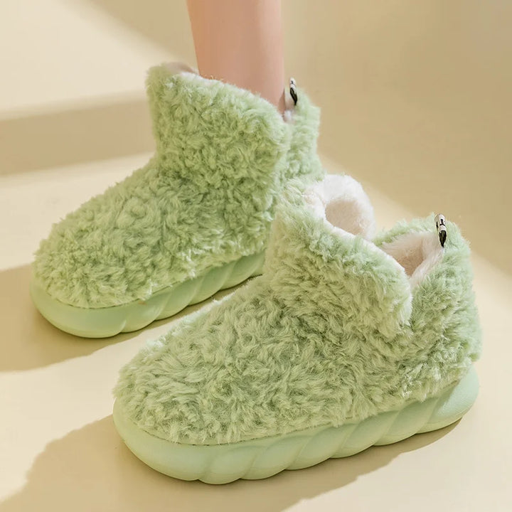 Varme dames hjemmesko i bomuld og plysdyr – CozySteps