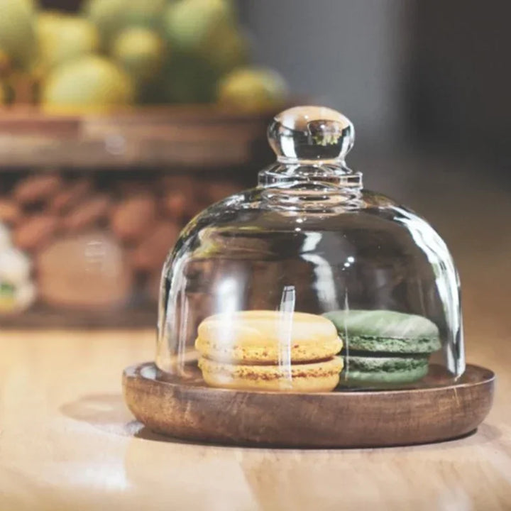 Glass bowl with wooden lid - NatureLux