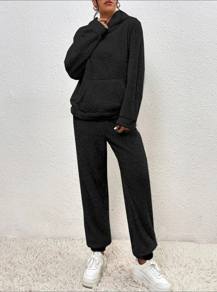 Ultra-comfortable teddy house suit with hood - Lana