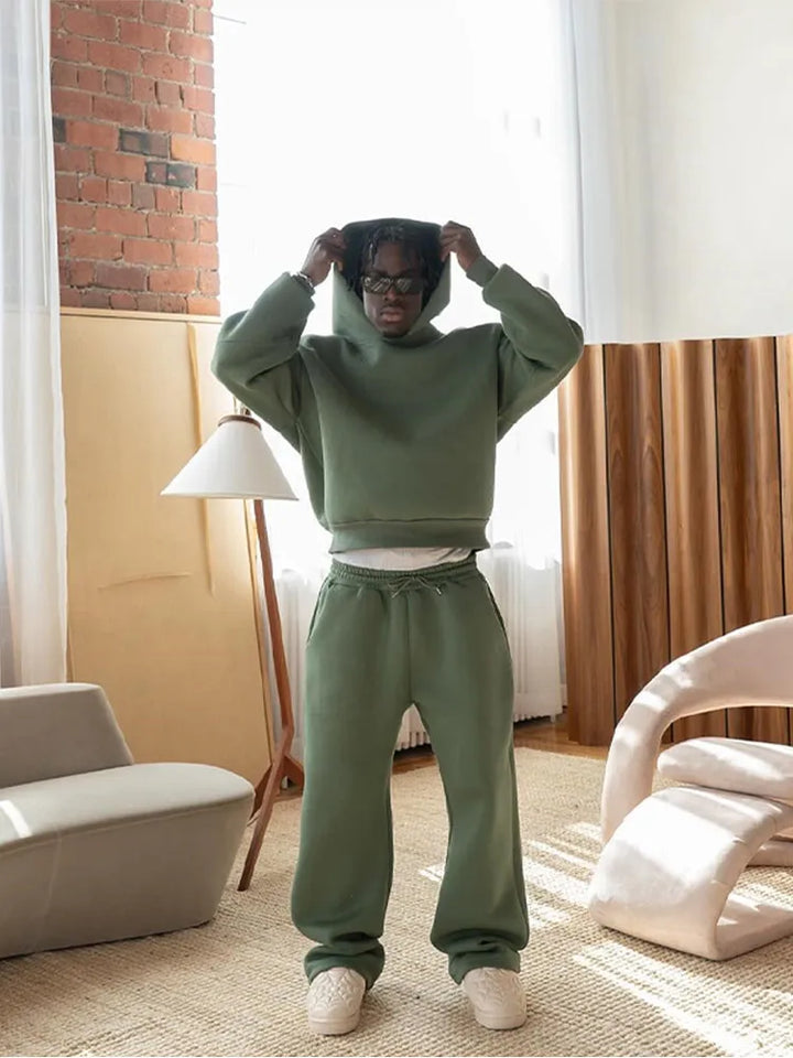 Oversized men's tracksuit with hoodie & jogging pants – Bastian