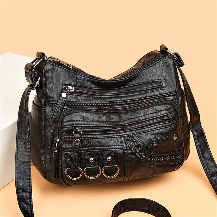 Vintage leather women's handbag – Isabella