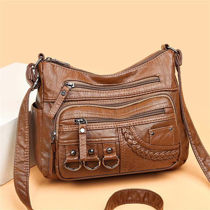 Vintage leather women's handbag – Isabella