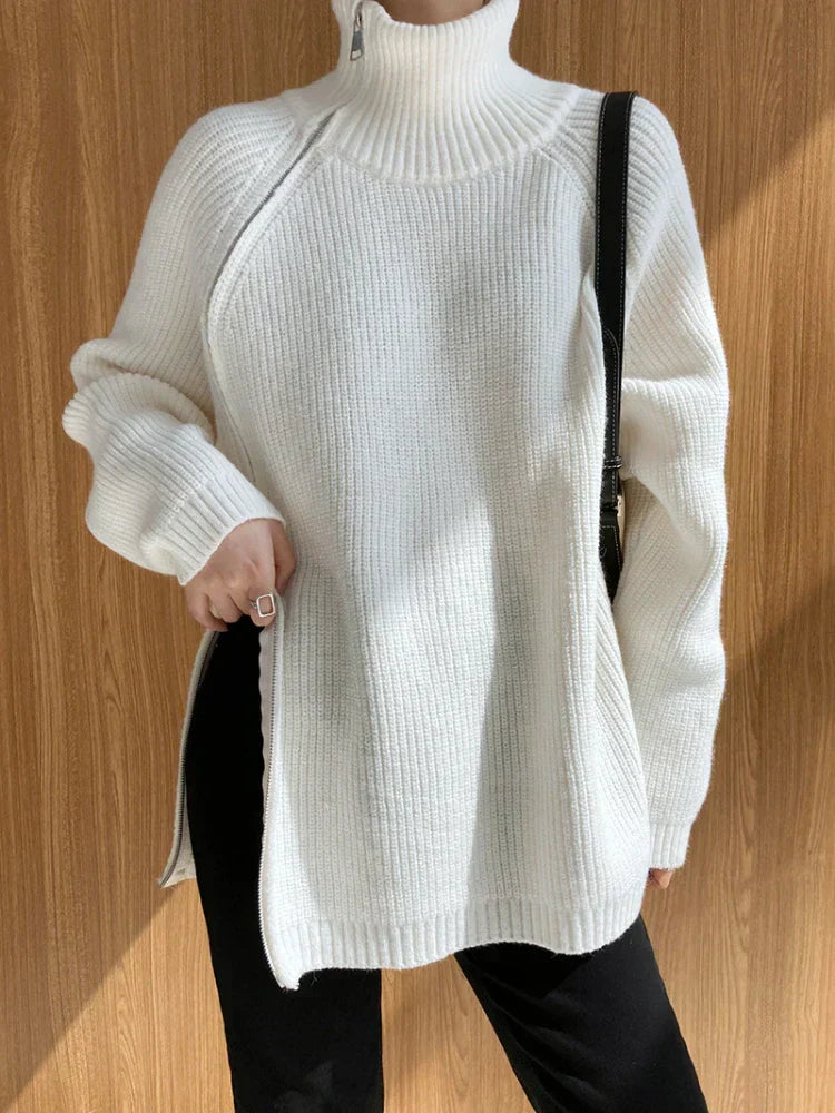 Women's Pullover Vest with Zipper - Clara
