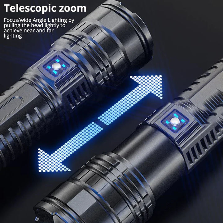 Rechargeable 10000 Lumen LED Flashlight – Striker