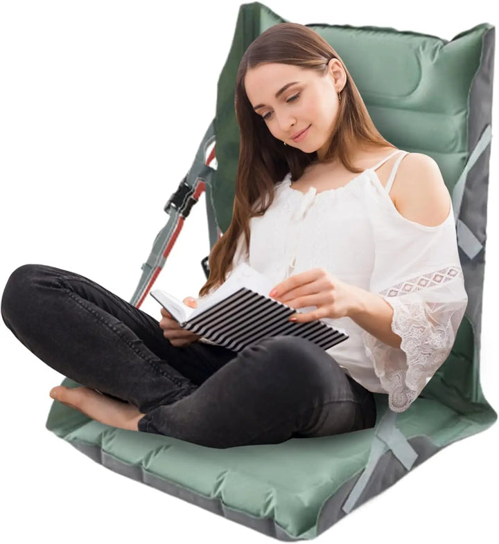 Foldable inflatable seat with backrest for outdoor camping – Taron