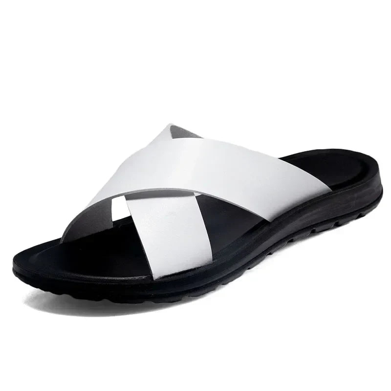 Italian men's leather slippers – Lorenzo