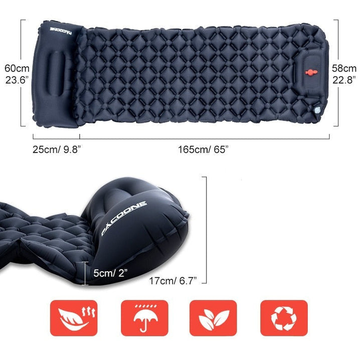 Ultralett vanntett liggeunderlag med integrert pumpe – AirRest