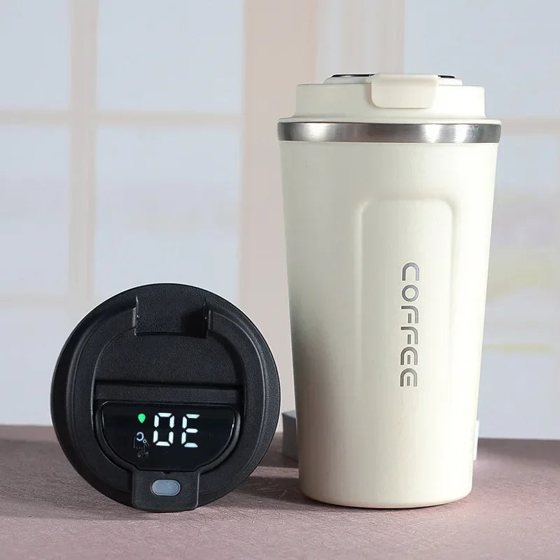 Stainless Steel Thermos Mug with Intelligent Temperature Display – TempMate