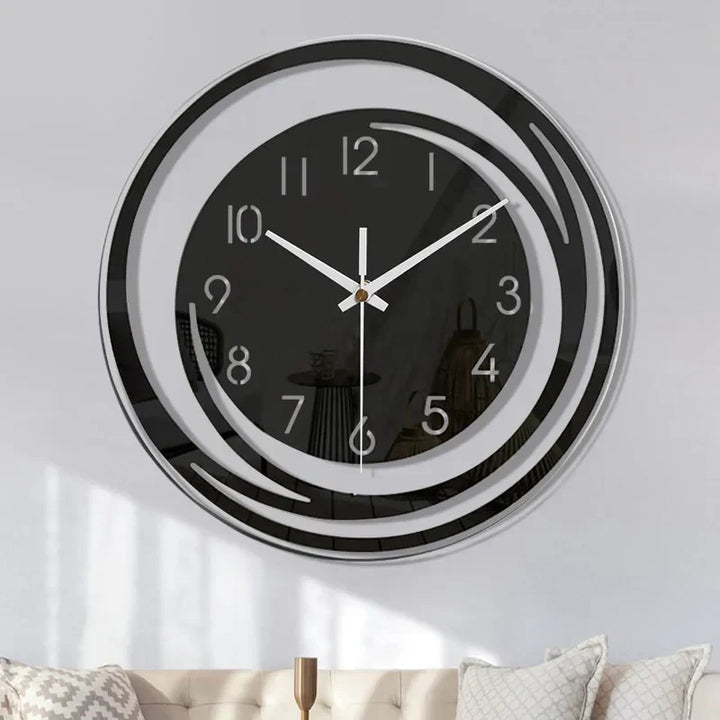 Modern Black Acrylic Wall Clock - ScandiTime