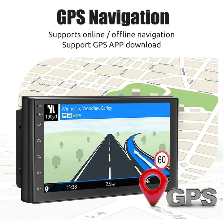 Universal Android Car Radio with Touchscreen, GPS, and Wireless CarPlay