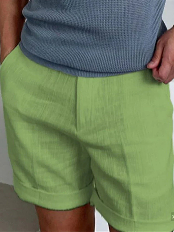 Light men's summer linen shorts with relaxed fit – Jorin