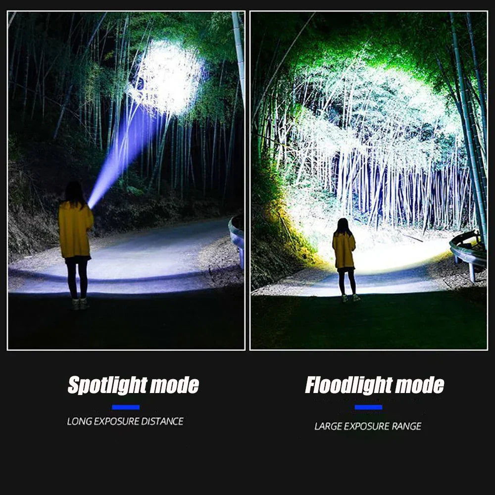 Rechargeable 10000 Lumen LED Flashlight – Striker