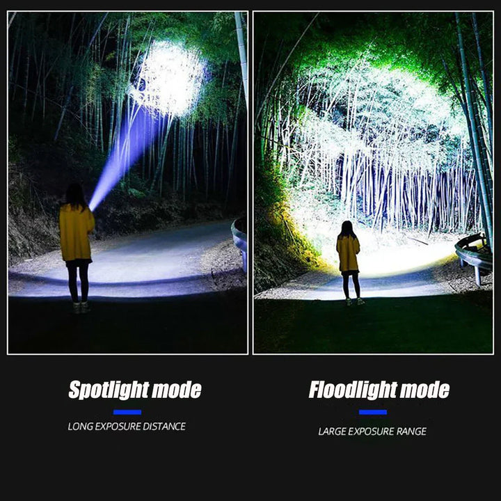 Rechargeable 10000 Lumen LED Flashlight – Striker