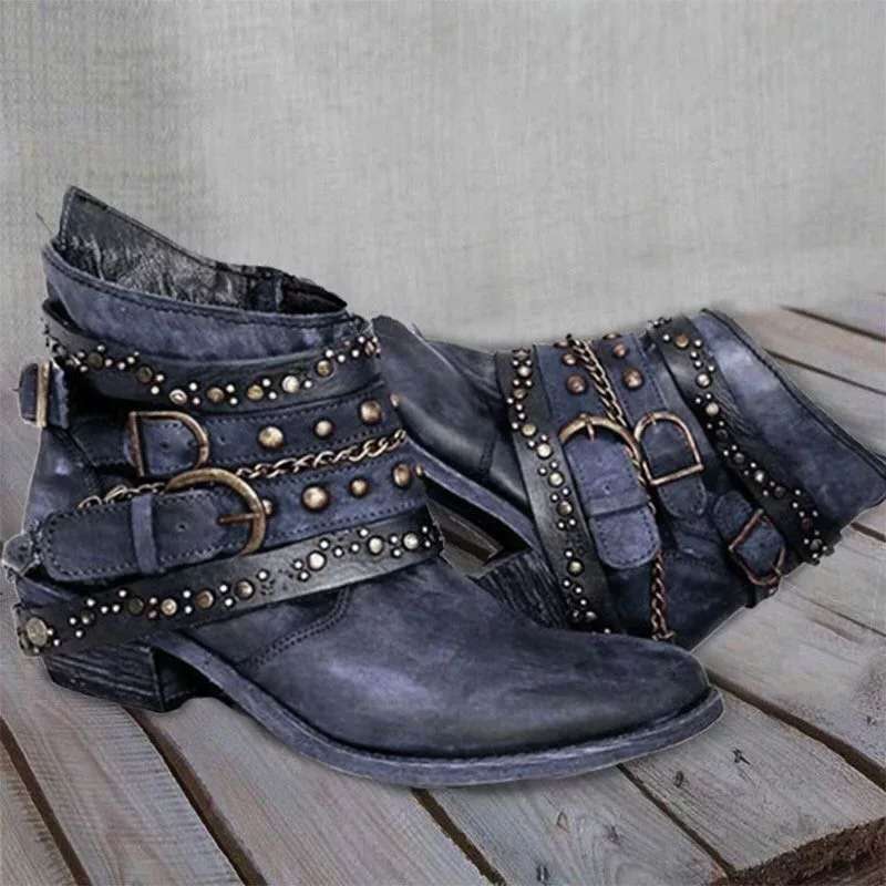 Botas vintage sin cordones para mujer - Nora