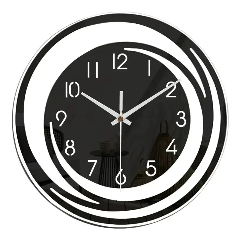Modern Black Acrylic Wall Clock - ScandiTime