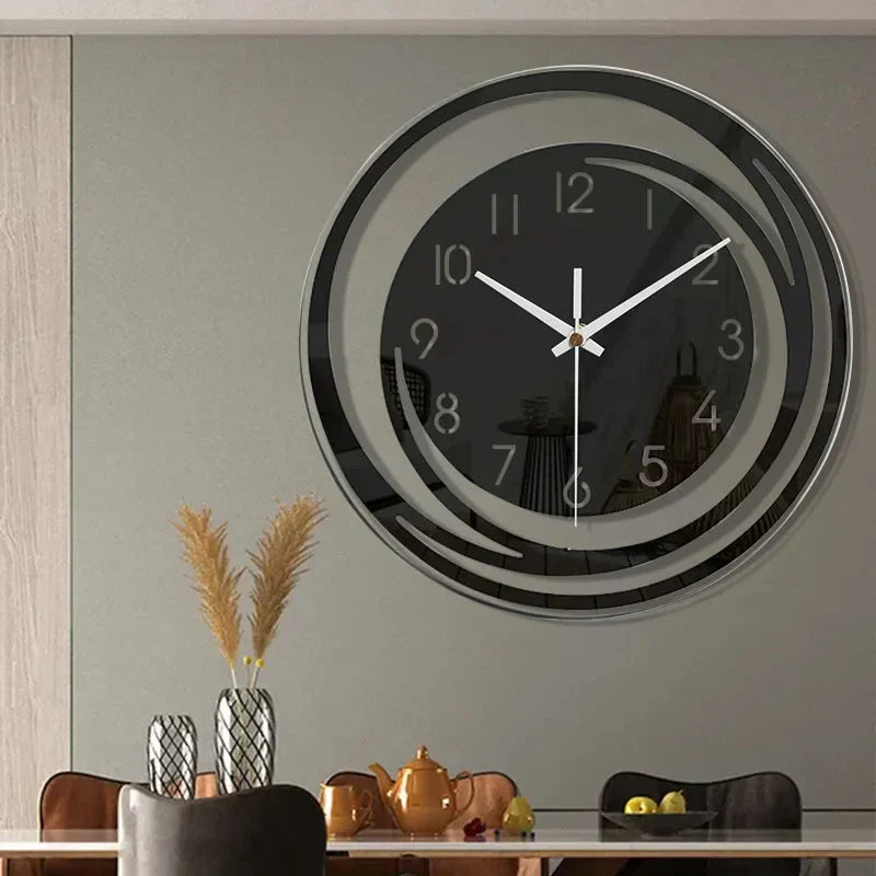 Modern Black Acrylic Wall Clock - ScandiTime