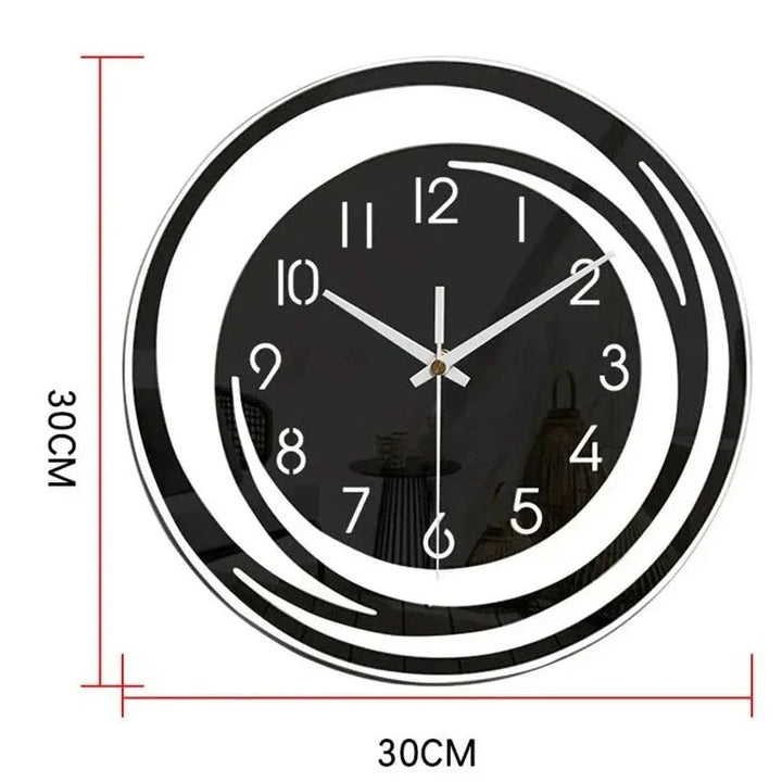 Modern Black Acrylic Wall Clock - ScandiTime