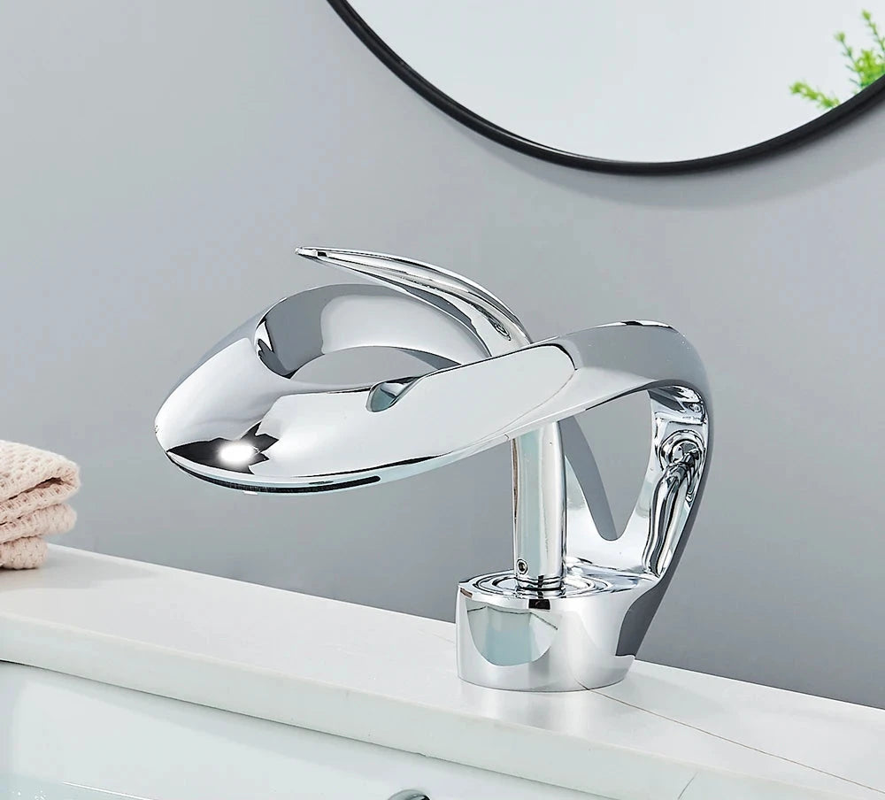Mixing faucet with waterfall spout - Flowarc