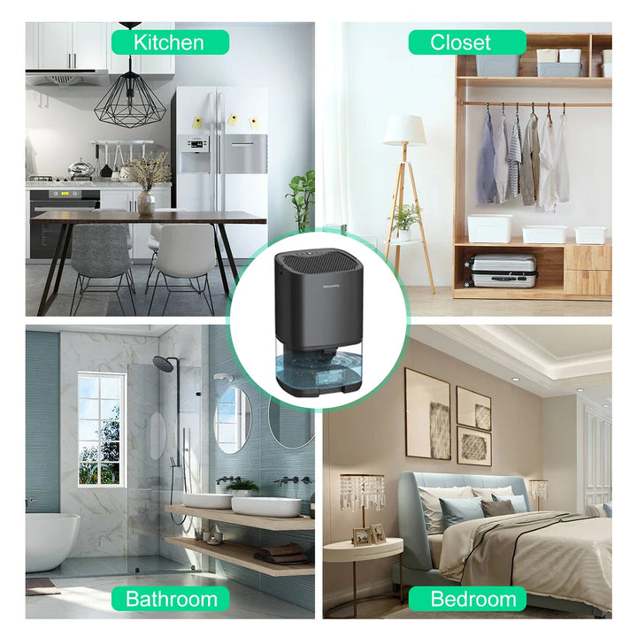 1000ml Portable 2-in-1 Dehumidifier with Air Filter and Night Light – Aveline