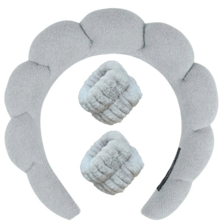 Plüsch Spa Kopfband & Handgelenkband Set - Fluffiea